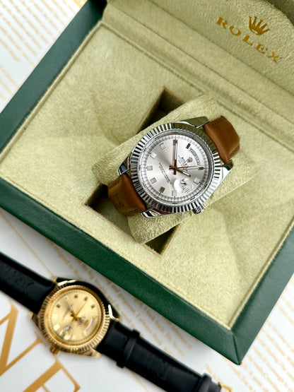 ROLEX CUERO R4 DOBLE CALENDARIO